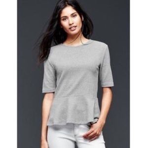 Retro Gap Heather Peplum Top